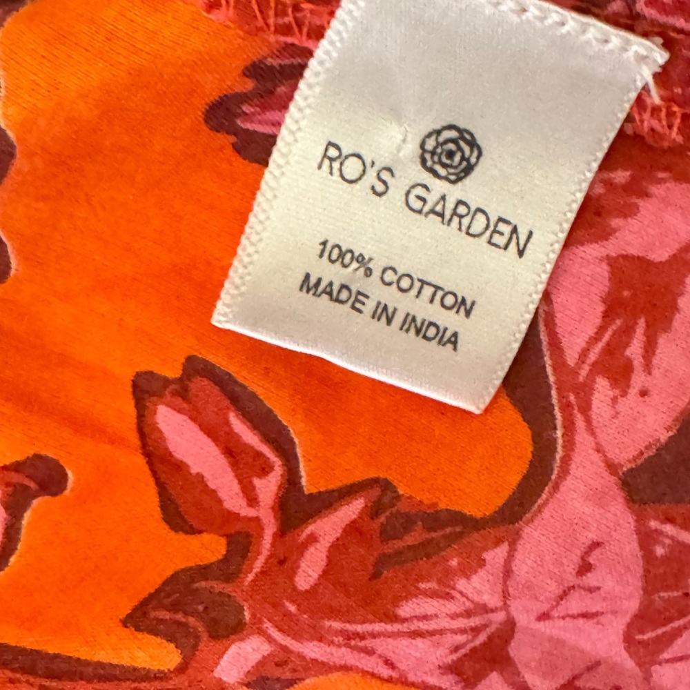 Tuckernuck Ro’s Garden Boho Tunic Blouse Floral Red Sz Large - Picture 8 of 8